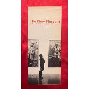 New Museum of Contemporary Art NYC Brochure c.1980s, 6 Panel, Photos, Info